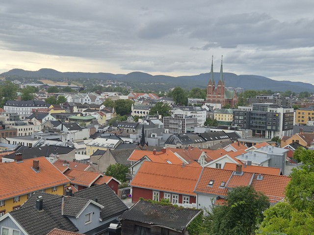 Utsikt fra Brekkeparken i Skien