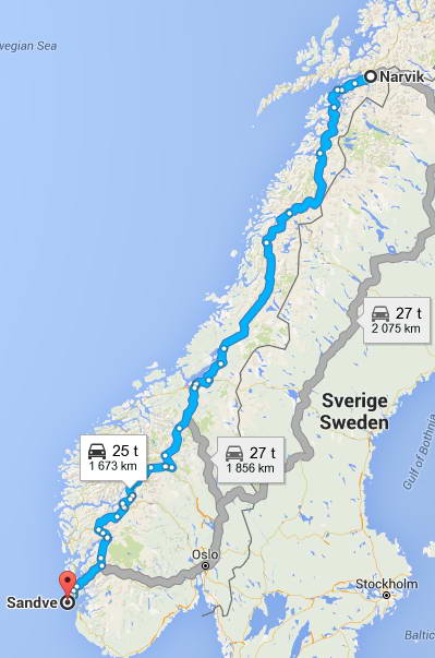 kart kart-Lofoten-Sandve
