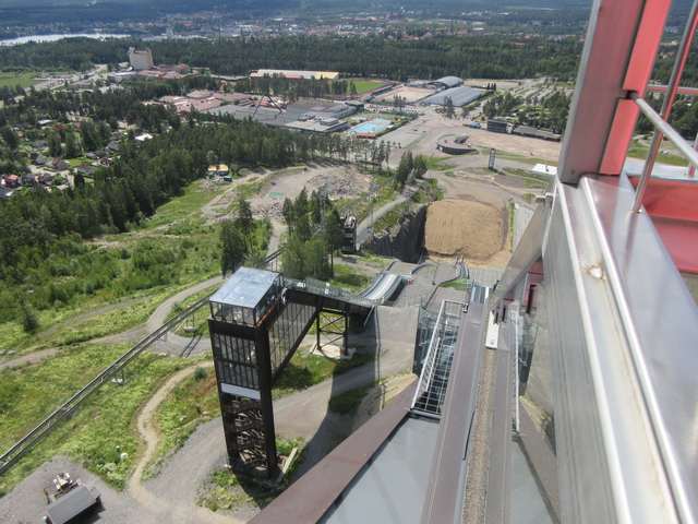 Hoppbakken i Falun sett fra t�rnet