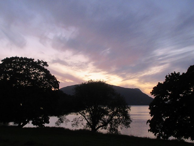 Solnedgang p Hjelmeland