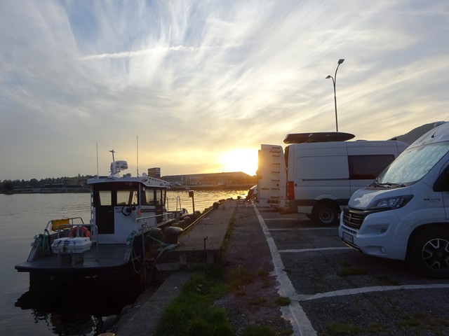 Solnedgang ved Jrpeland havn