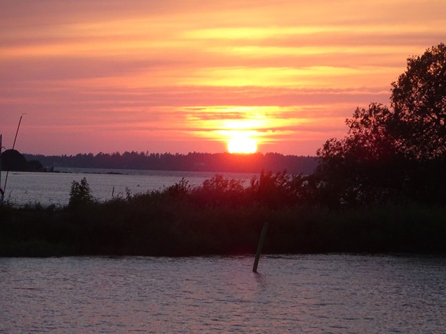 solnedgang i Mariestad