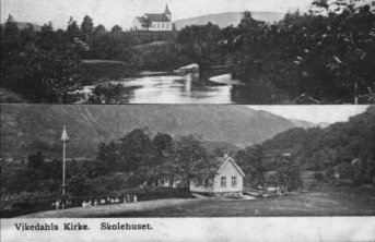 Vikedahl kirke og det gamle skolehuset
