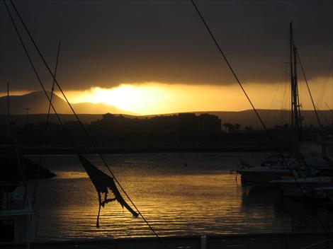 Solnedgang i Caleta de Fuste